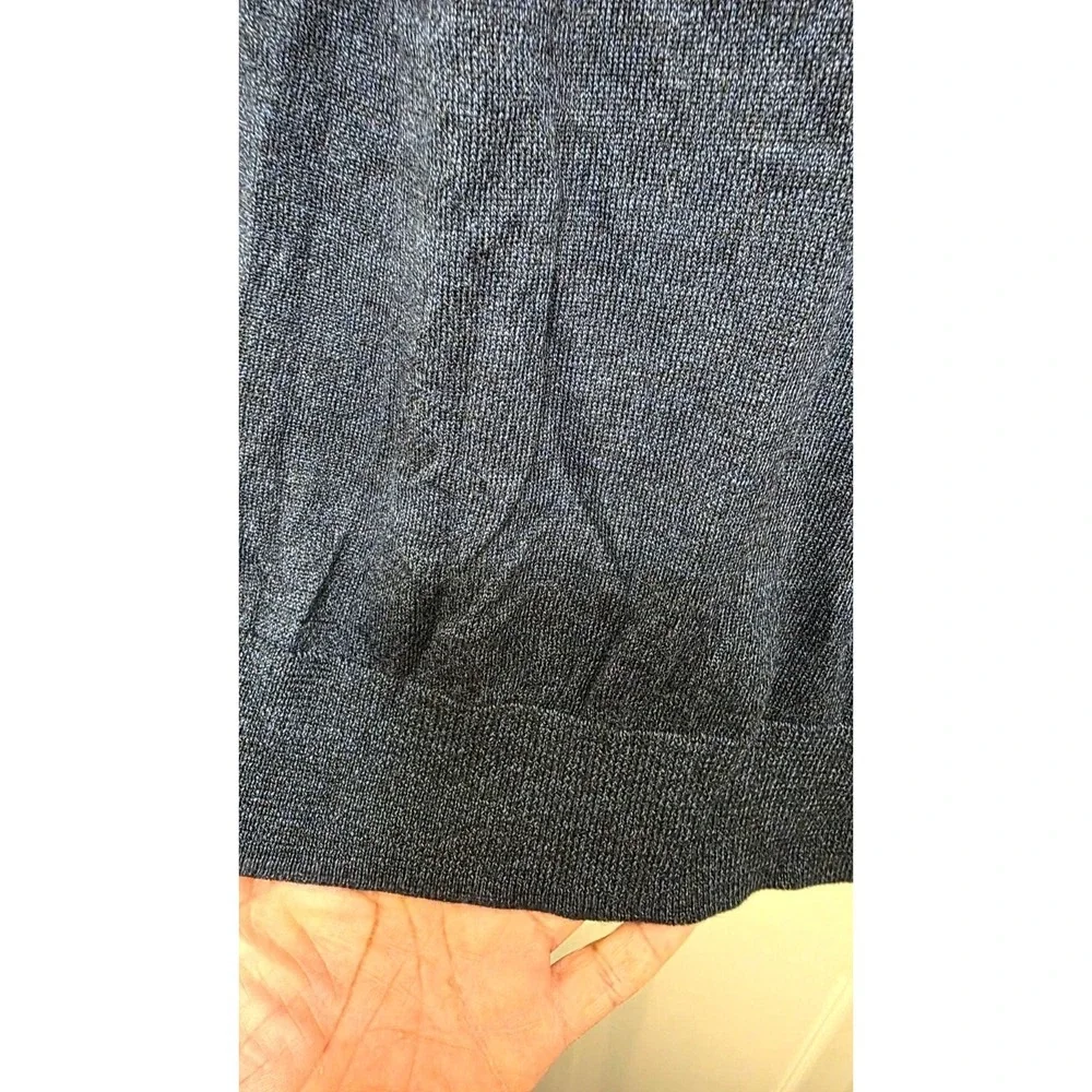 Fairlane Men's V-Neck Granp Core Sweater M 100% Merino Wool Navy Blue